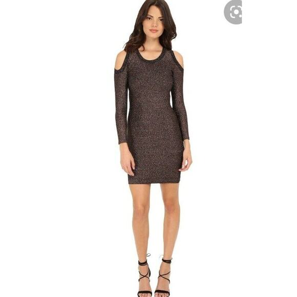 Rebecca Minkoff Dress XXS Glitter Metallic Cybercore Clubwear Party Bodycon Mini - Picture 5 of 9